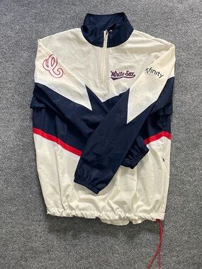 Chicago White Sox Quarter Zip Windbreaker Jacket Size M